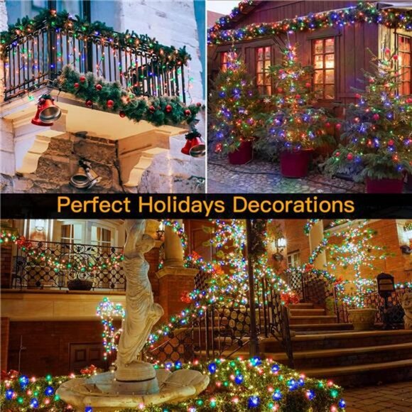 Christmas Lights Outdoor String Lights Plug in 400Led/132ft with Remote - Picture 4 of 6